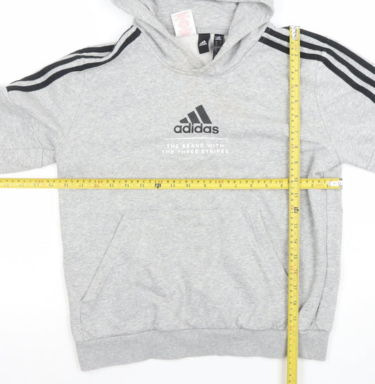 Boys UK Size 13-14 Years adidas Grey Pullover Hoodie