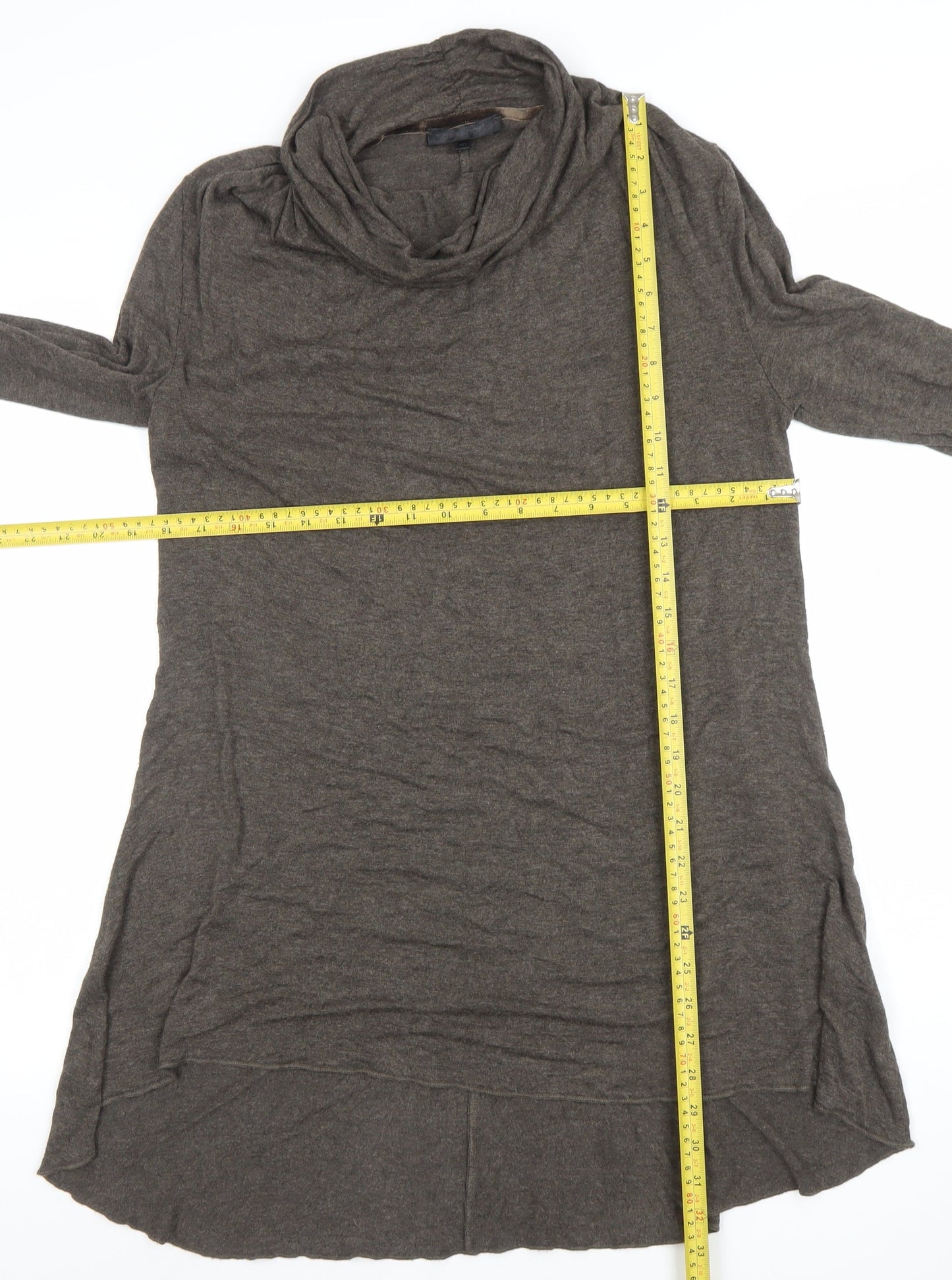 Womens UK Size 12 Passport Brown Tunic Blouse