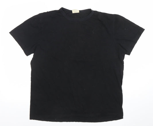 Monkee Men's Black Cotton Crew Neck Graphic T-Shirt Medium
