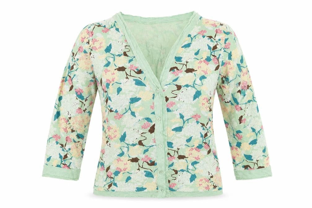 Womens UK Size S Amari Green Cardigan Jumper
