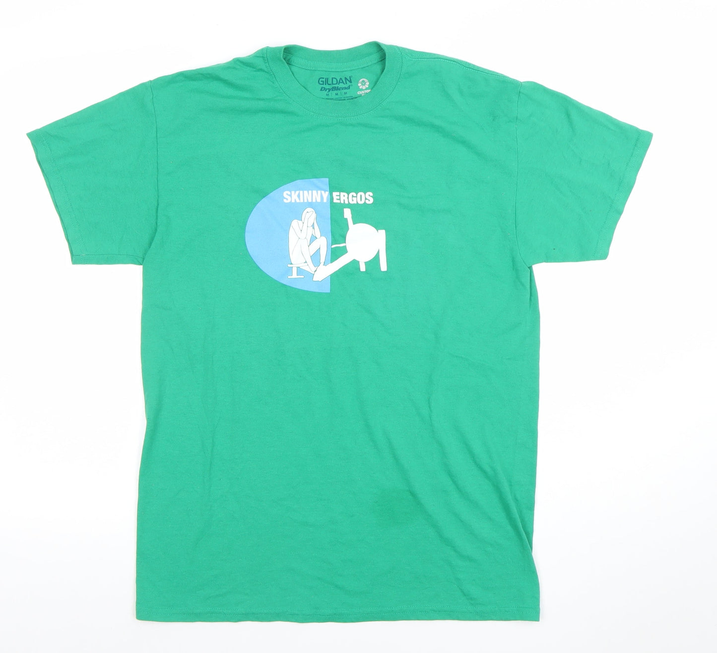 Mens UK Size M Gildan Green  T-Shirt