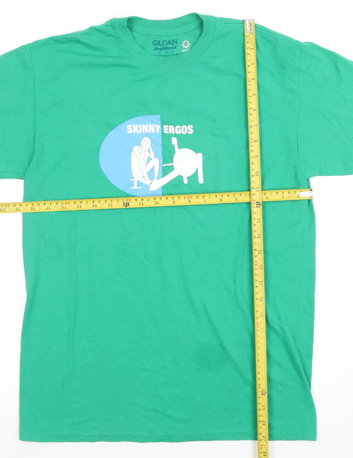 Mens UK Size M Gildan Green  T-Shirt