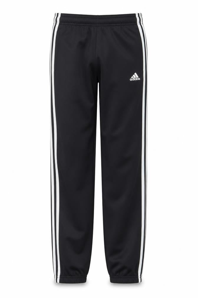 Front view of Adidas boys’ black 11-12 years track pants – quick dry sports trousers