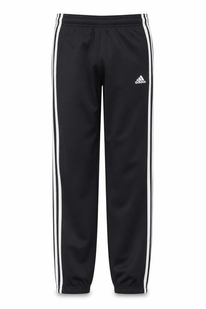 Front view of Adidas boys’ black 11-12 years track pants – quick dry sports trousers