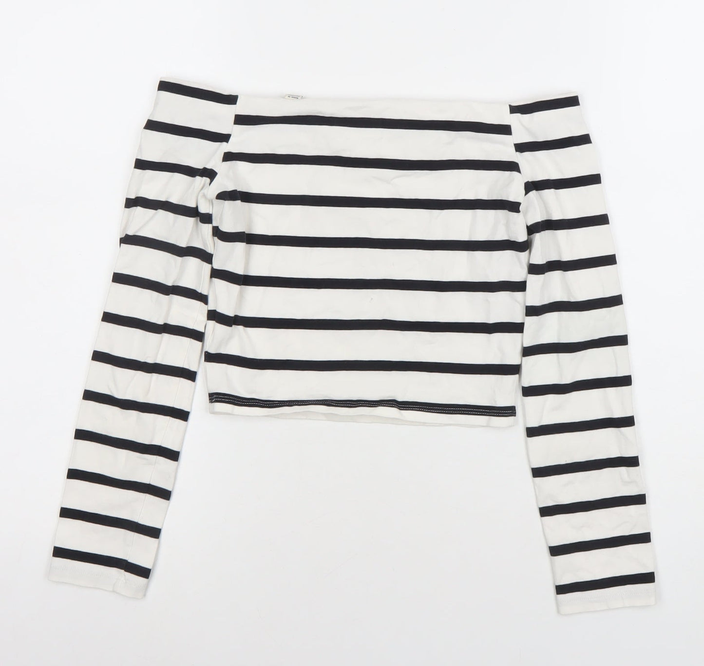 Womens UK Size 8 Jack Wills White Cropped T-Shirt