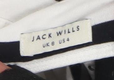 Womens UK Size 8 Jack Wills White Cropped T-Shirt