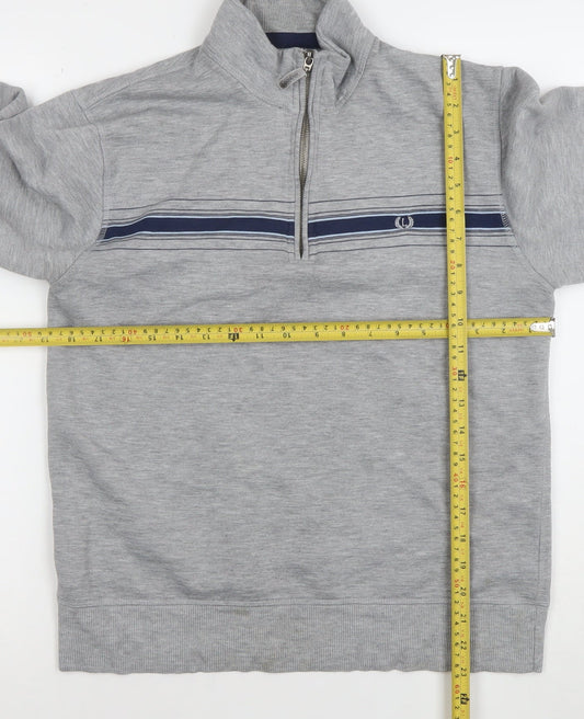 Mens UK Size S Lincoln Grey Henley Sweatshirt