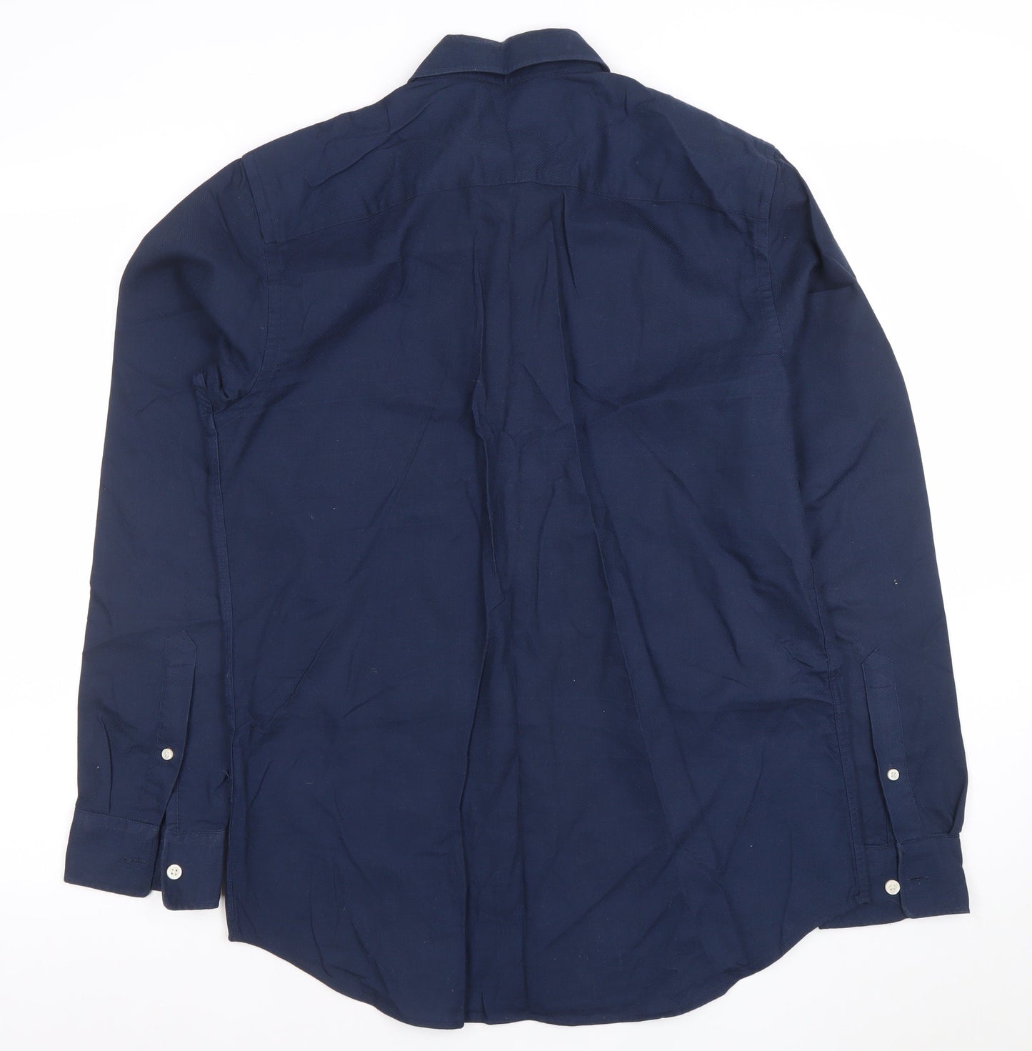 Mens UK Collar Size L Zara Smart Blue  Dress Shirt
