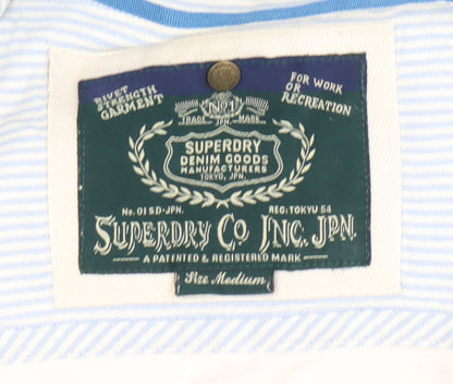 Mens UK Collar Size M Superdry Smart Ivory  Dress Shirt