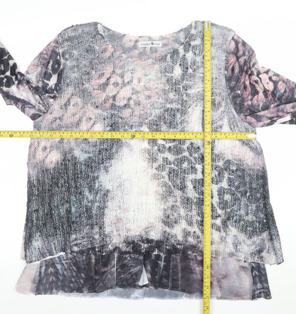 Womens UK Size 18 Voulez Vous Multicoloured Tunic Blouse