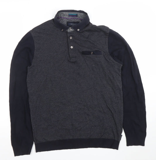 Mens UK Size M Ted Baker Cotton Blend Polo Shirt