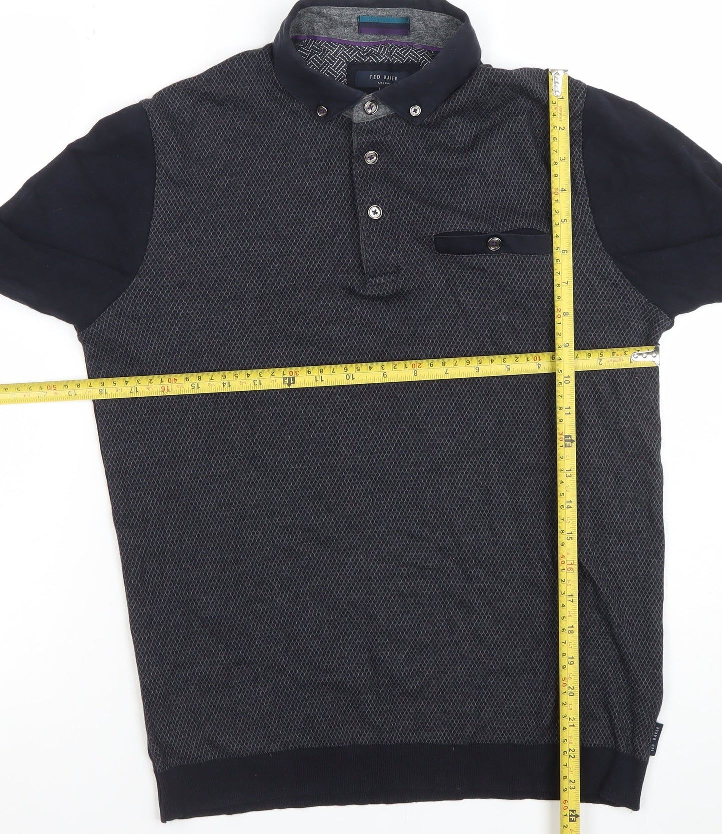 Mens UK Size M Ted Baker Cotton Blend Polo Shirt