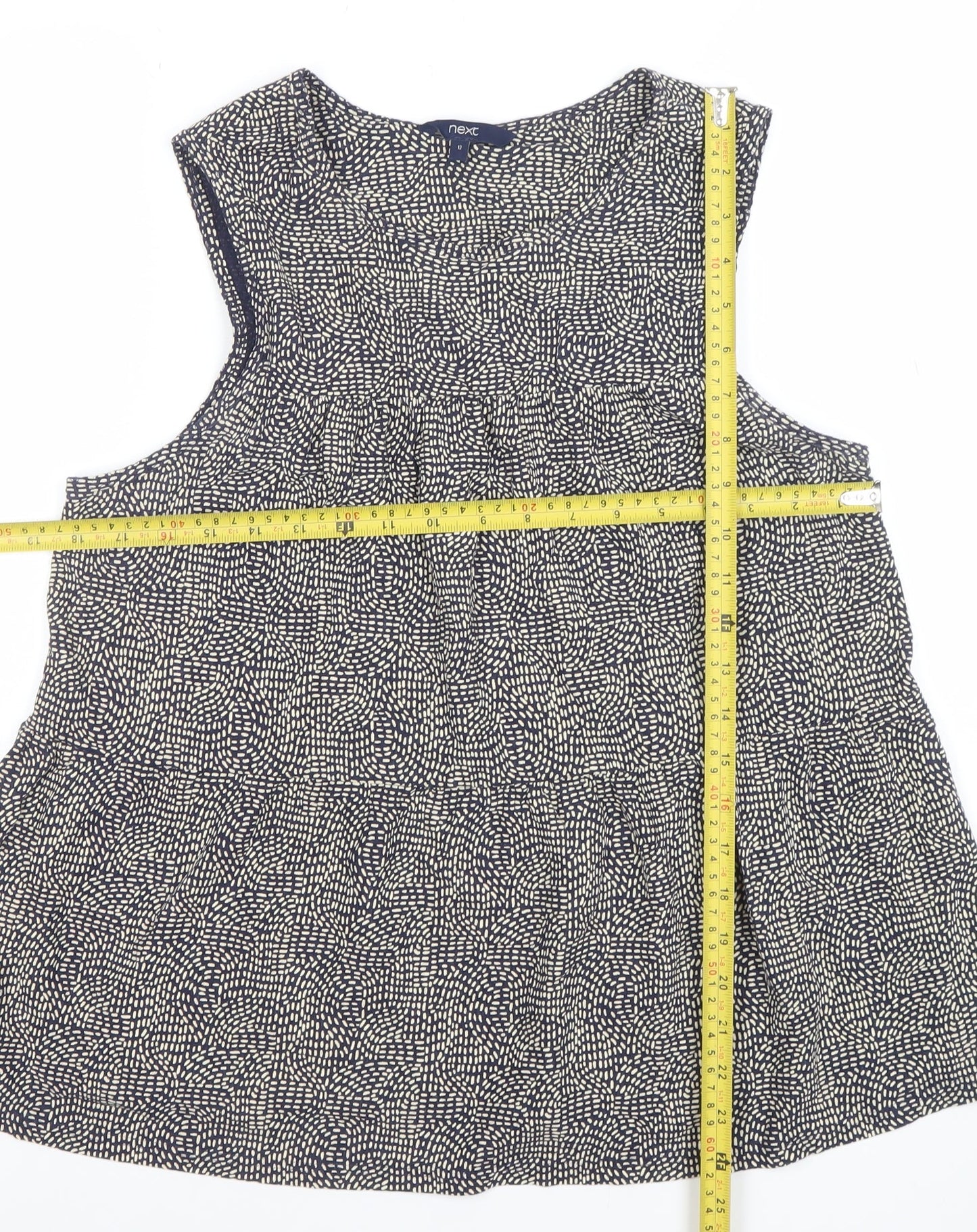 Womens UK Size 12 NEXT Blue Tunic Blouse