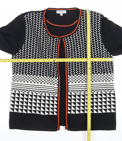 Womens UK Size L/XL Voulez Vous Black Cardigan Jumper