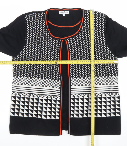 Womens UK Size L/XL Voulez Vous Black Cardigan Jumper
