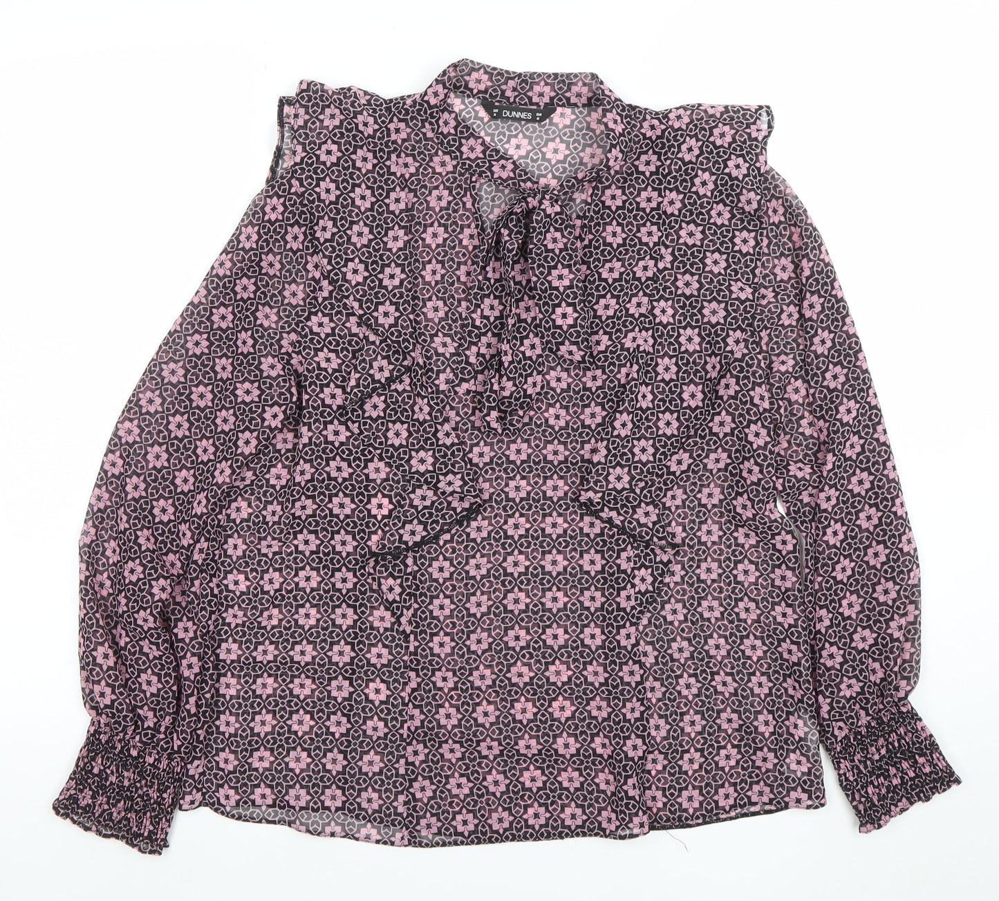 Womens UK Size M Dunnes Pink Tunic Blouse