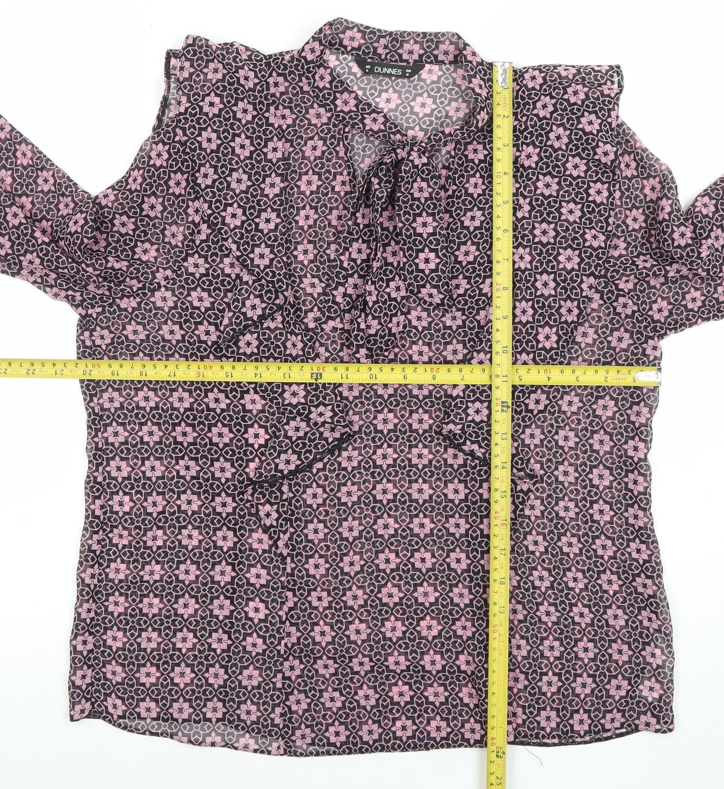 Womens UK Size M Dunnes Pink Tunic Blouse