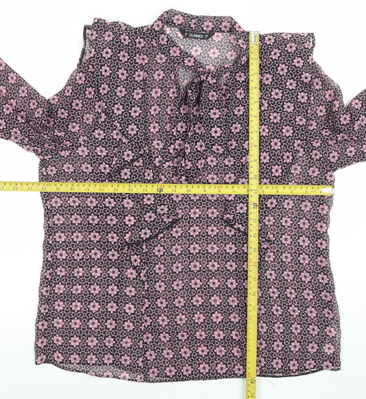 Womens UK Size M Dunnes Pink Tunic Blouse