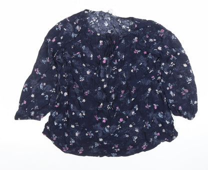 Womens UK Size M Soma Blue Tunic Blouse