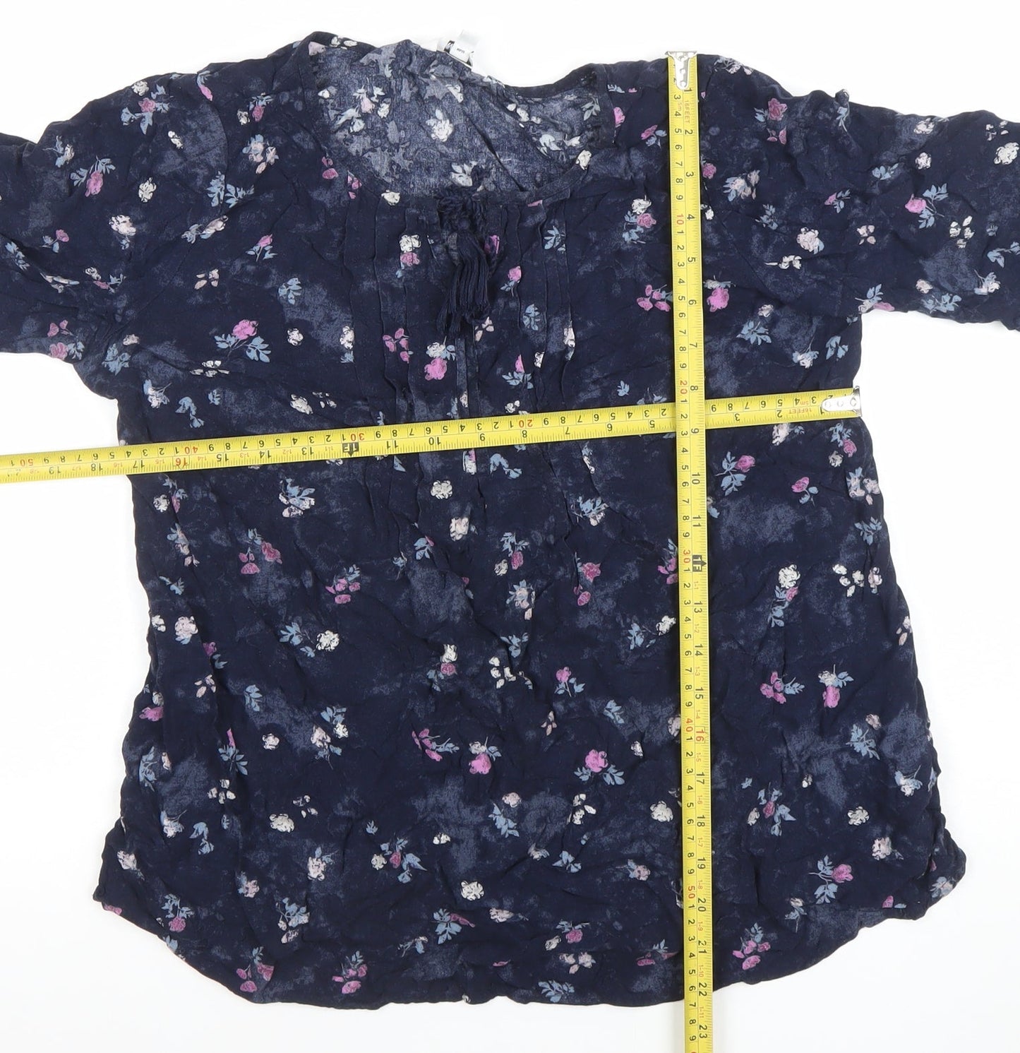 Womens UK Size M Soma Blue Tunic Blouse