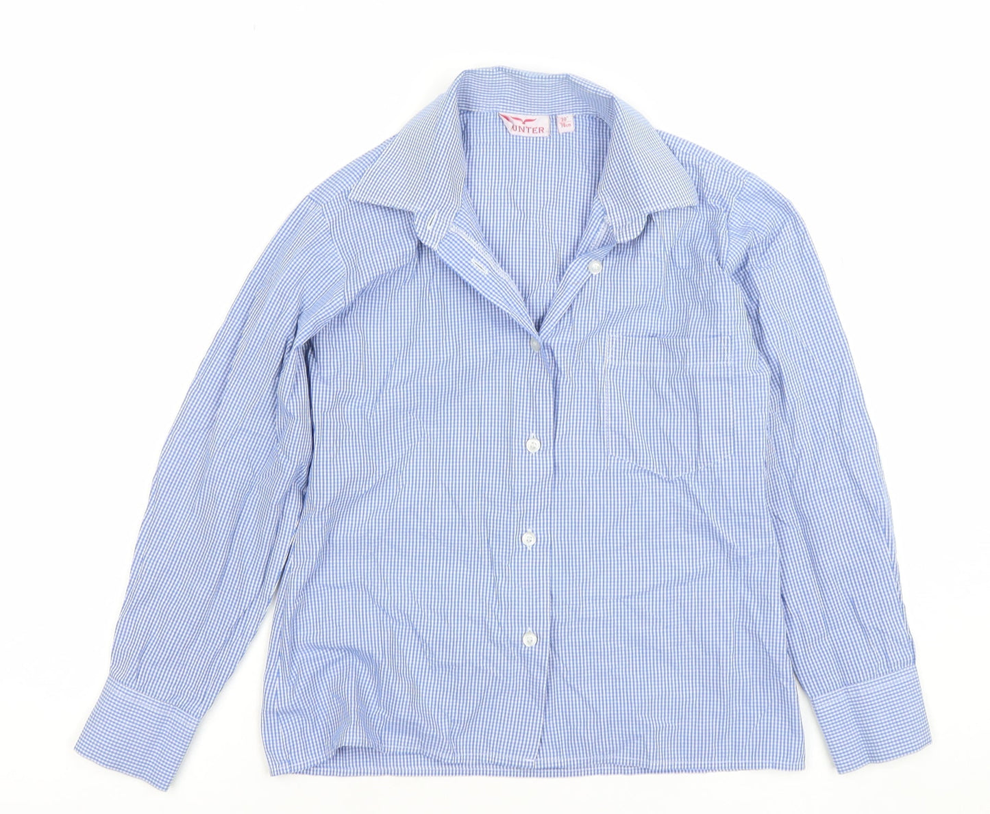 Boys UK Size 30 Inch Hunter Blue Basic Button-Up