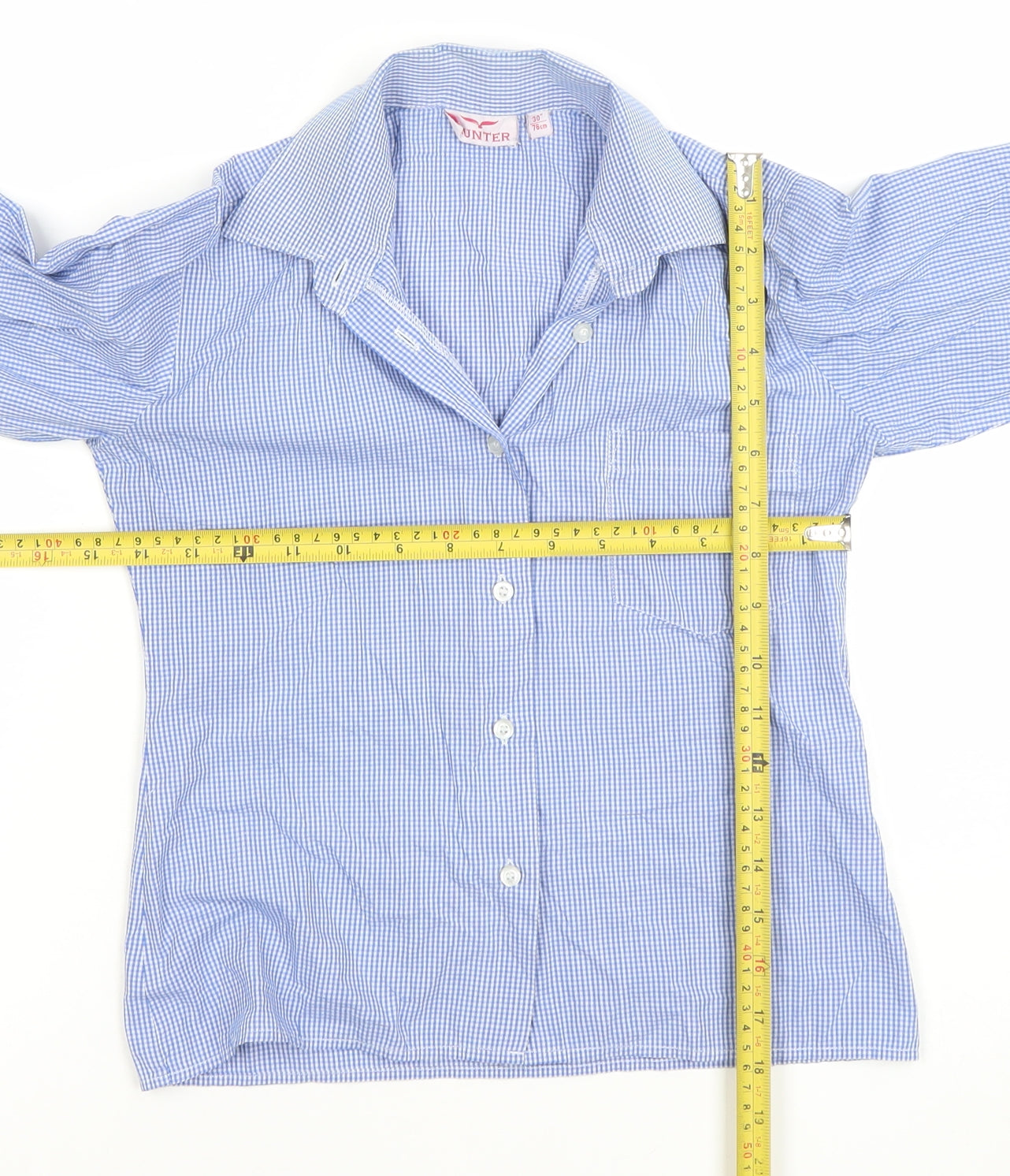 Boys UK Size 30 Inch Hunter Blue Basic Button-Up