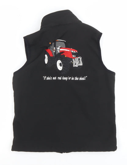Impact Protection Boys Black 7-8 Years Tractor Embroidered Softshell Bodywarmer
