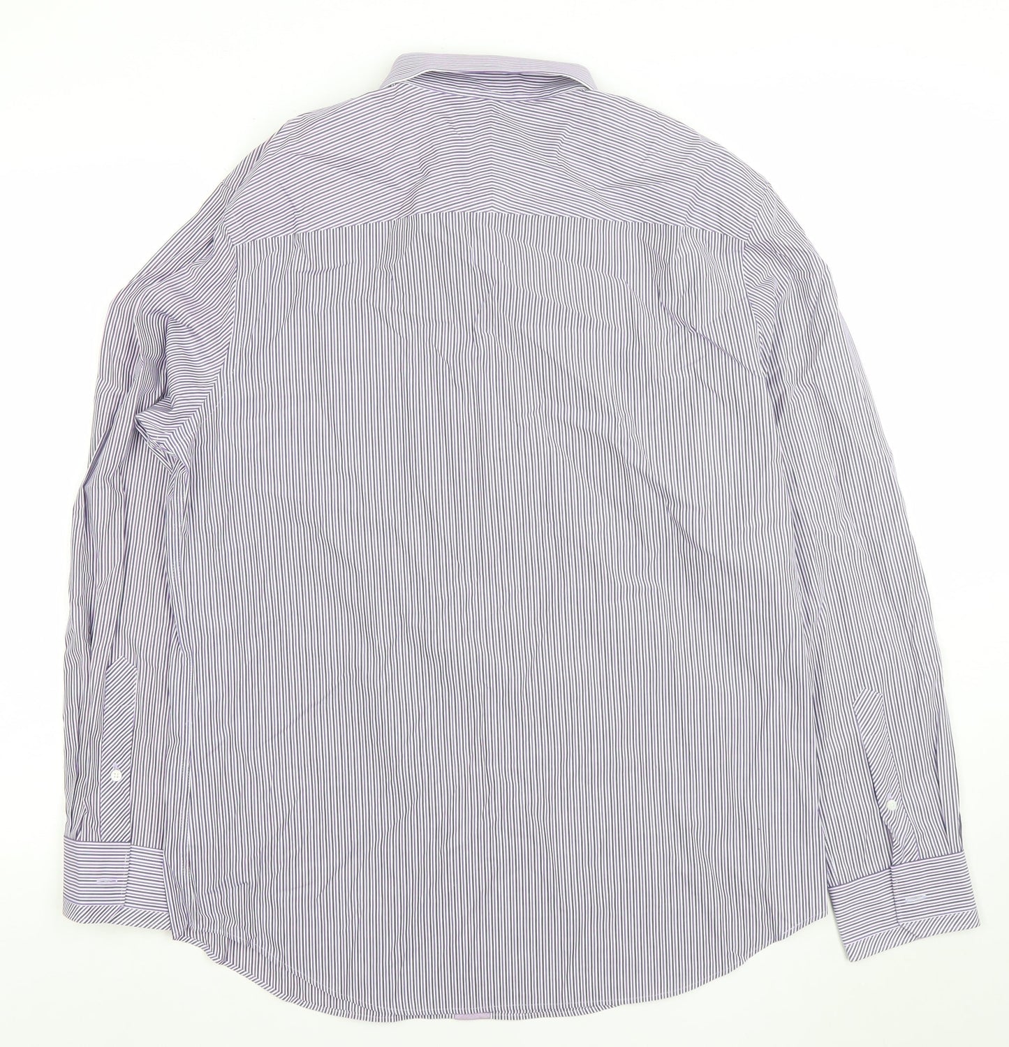 Mens UK Collar Size L Jeff Banks Smart Purple  Dress Shirt