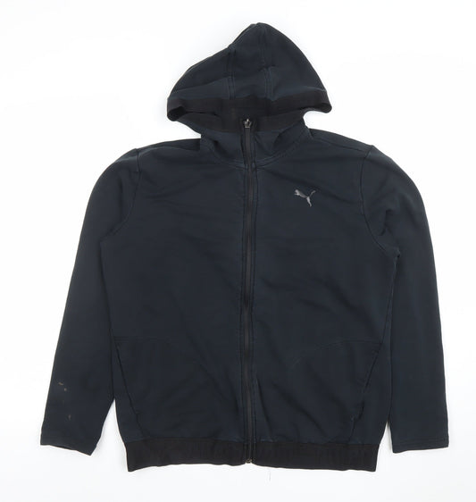Womens UK Size L PUMA Black Full Zip Hoodie