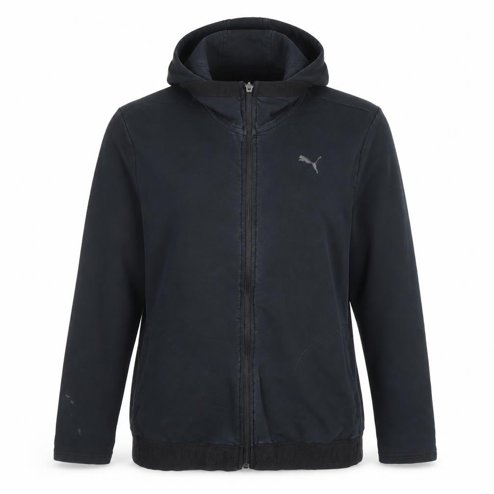 Womens UK Size L PUMA Black Full Zip Hoodie