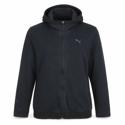 Womens UK Size L PUMA Black Full Zip Hoodie