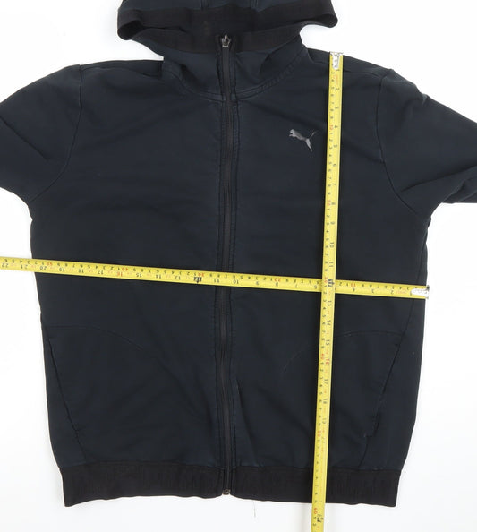Womens UK Size L PUMA Black Full Zip Hoodie