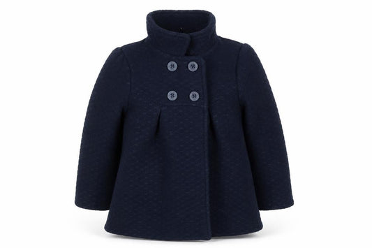 Jasper Conran Junior Girls Blue Pea Coat 4-5 Years Double Breasted Winter Jacket