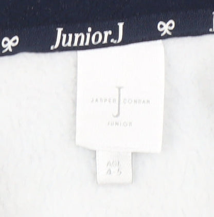 Jasper Conran Junior Girls Blue Pea Coat 4-5 Years Double Breasted Winter Jacket