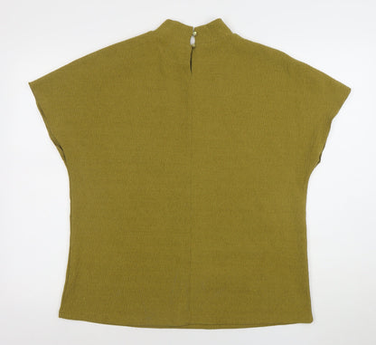 Womens UK Size M Gallery Green Basic Blouse