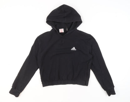 Girls UK Size 11-12 Years adidas Black Pullover Hoodie