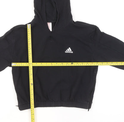 Girls UK Size 11-12 Years adidas Black Pullover Hoodie