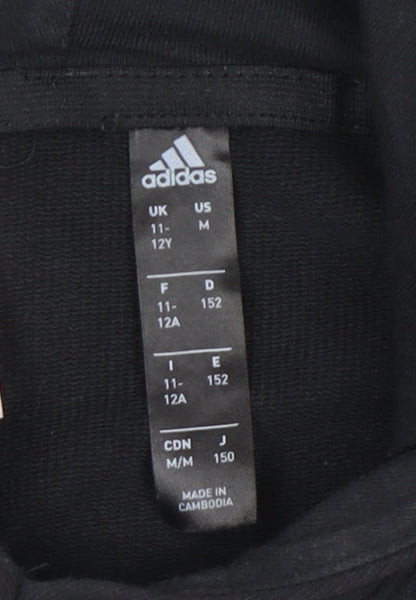 Girls UK Size 11-12 Years adidas Black Pullover Hoodie