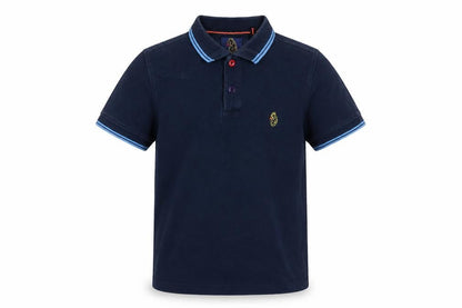 Luke Junior Boys Blue 8-9 Years Polo Shirt Cotton Short Sleeve