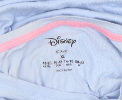 Disney Women’s Blue Stitch Nightshirt XL T-Shirt Style Cotton