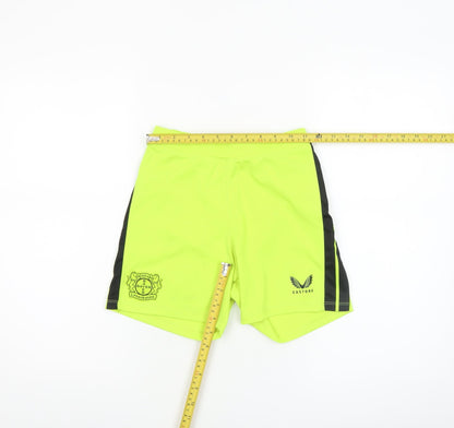 Castore Boys Yellow Athletic Football Shorts Size 158cm JL
