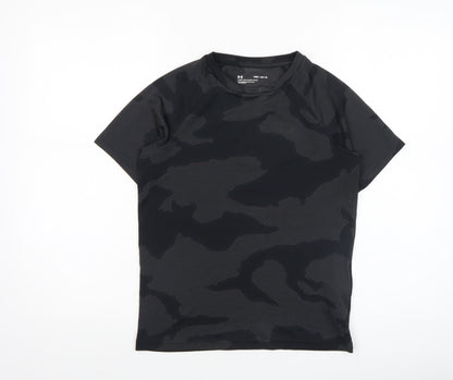 Under Armour Boys Black Camouflage Short Sleeve T-Shirt Size M