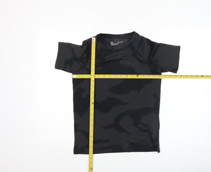 Under Armour Boys Black Camouflage Short Sleeve T-Shirt Size M