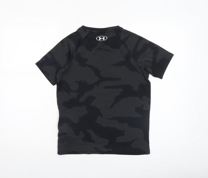 Under Armour Boys Black Camouflage Short Sleeve T-Shirt Size M