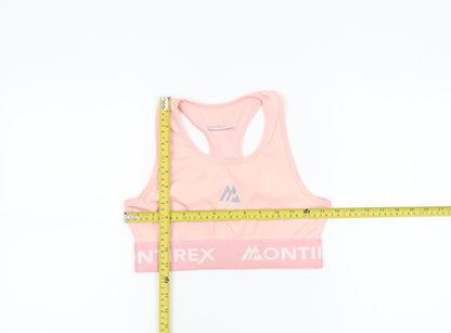 Montirex Women Pink Sports Bra Racerback Medium Support Activewear
