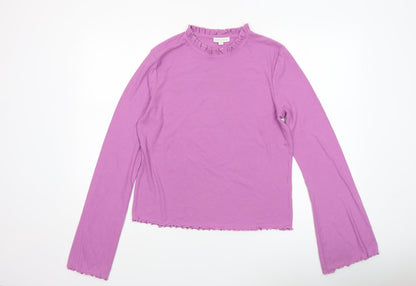 Womens UK Size 2XS Nice & Chic Purple Basic T-Shirt