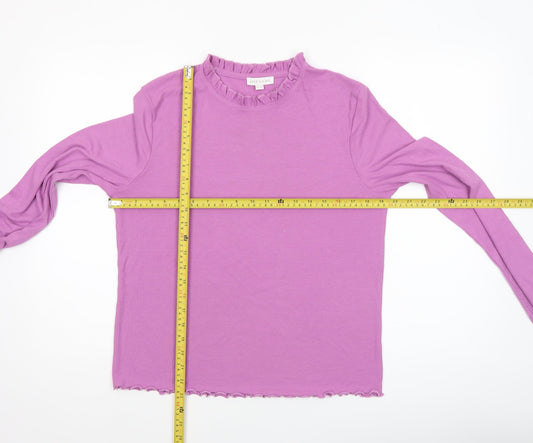 Womens UK Size 2XS Nice & Chic Purple Basic T-Shirt
