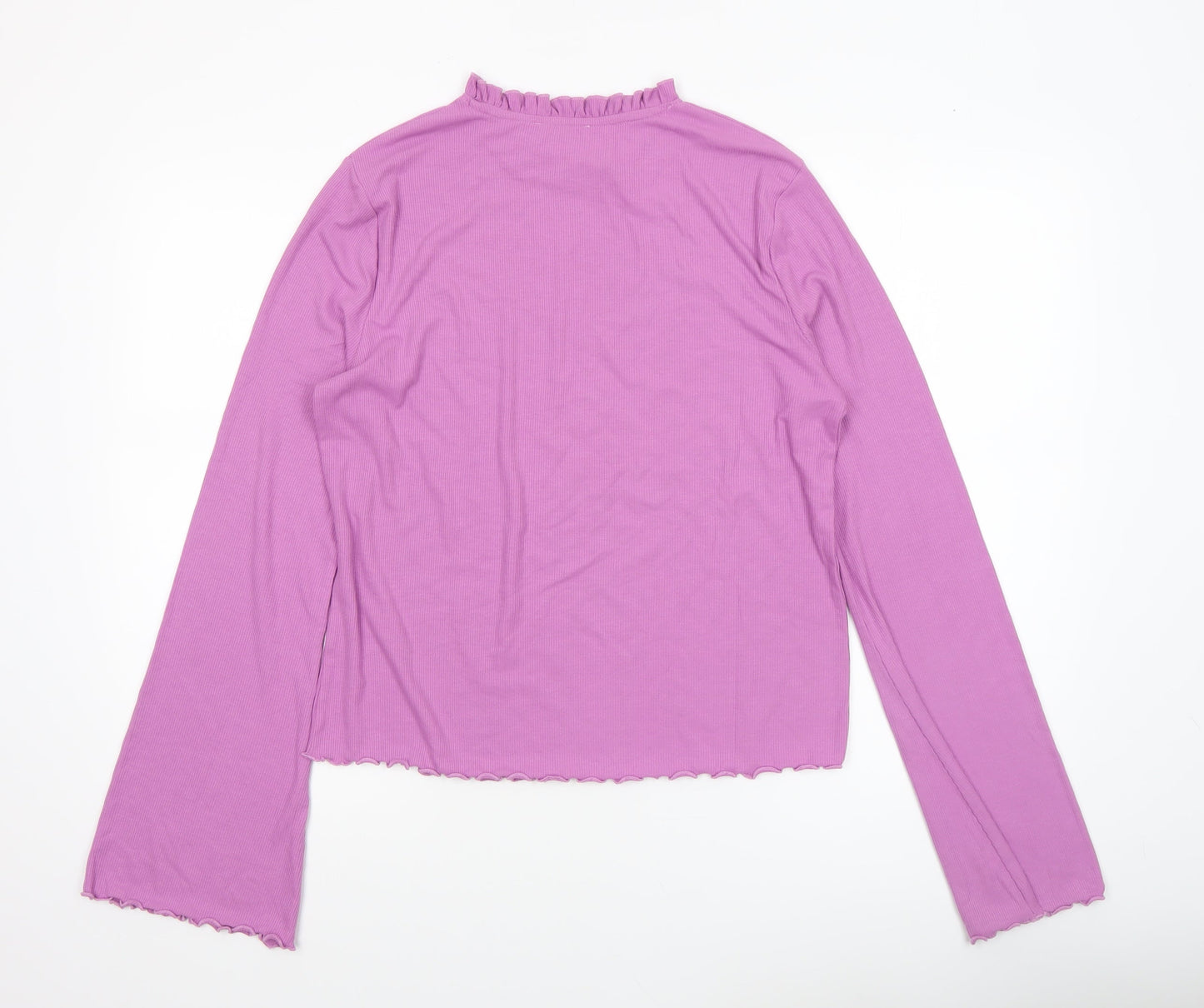 Womens UK Size 2XS Nice & Chic Purple Basic T-Shirt