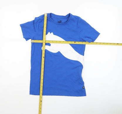Boys UK Size 11-12 Years PUMA Blue Basic T-Shirt