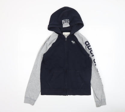 Boys UK Size 13-14 Years abercrombie kids Blue Full Zip Hoodie